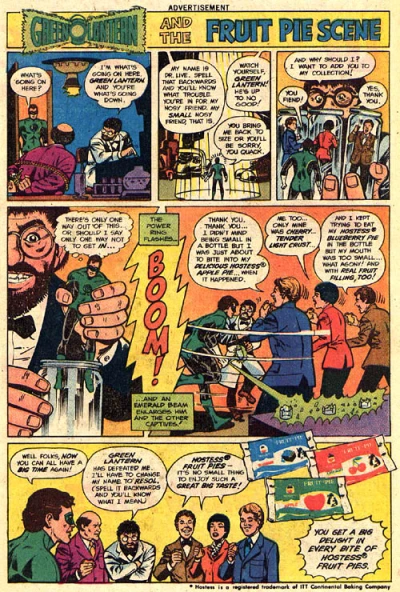 Background for "Hostess" Green Lantern