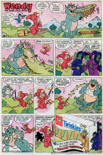 Background for "Hostess" Harvey Cartoons