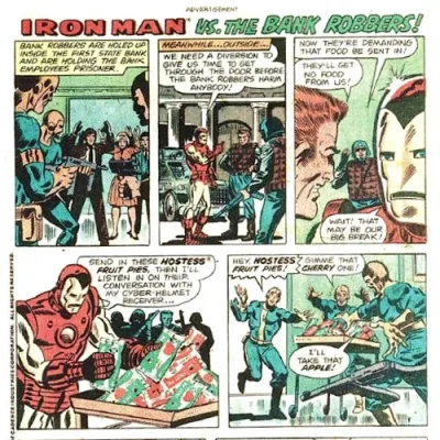 Cover art for "Hostess" Iron Man