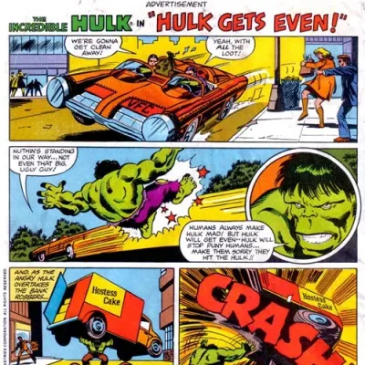 Cover art for "Hostess" The Hulk
