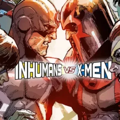 Cover art for "Inhumans/X-Men" Inhumans vs. X-Men