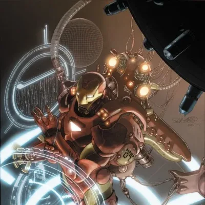 Cover art for "Invincible Iron Man" The Five Nightmares