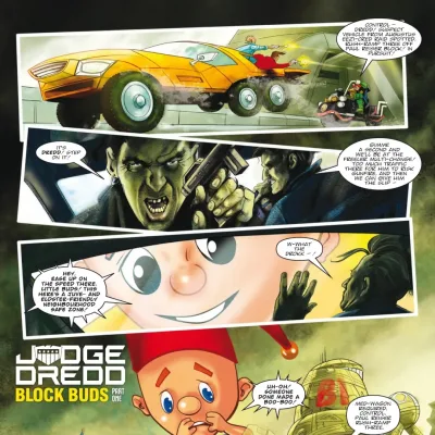 Cover art for "Judge Dredd" Block Buds