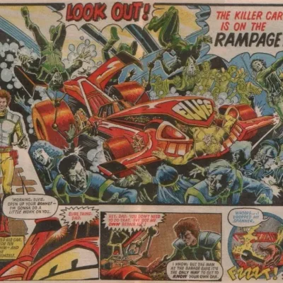 Cover art for "Judge Dredd" Elvis, The Killer Car