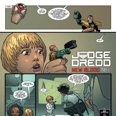 Cover art for "Judge Dredd" New Blood