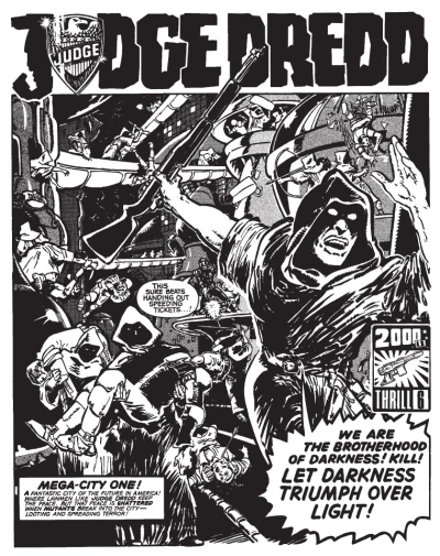 Background for "Judge Dredd" The Brotherhood of Darkness