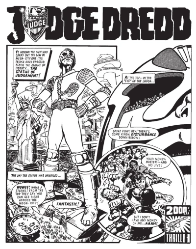 Background for "Judge Dredd" The Statue of Judgement