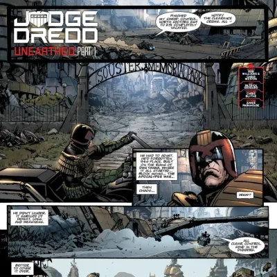 Cover art for "Judge Dredd" Unearthed