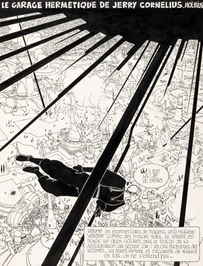 Background for "Metal Hurlant" Le Garage Hermétique de Jerry Cornélius