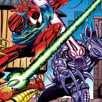 Cover art for "Scarlet Spider" Cyberwar