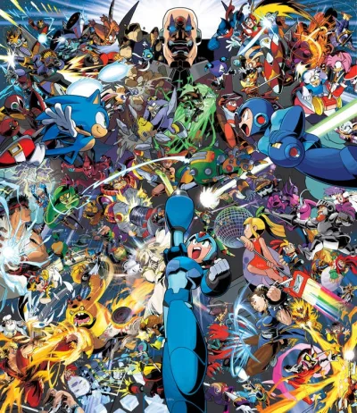 Background for "Sonic/Mega Man" Worlds Unite