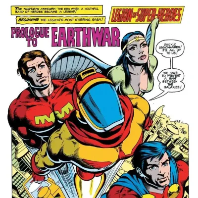 Cover art for "Superboy and the Legion of Super-Heroes" Earthwar