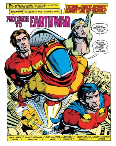 Background for "Superboy and the Legion of Super-Heroes" Earthwar