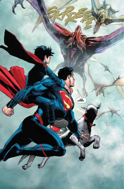 Background for "Superman" Escape from Dinosaur Island