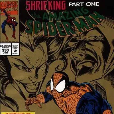 Cover art for "The Amazing Spider-Man" Shrieking