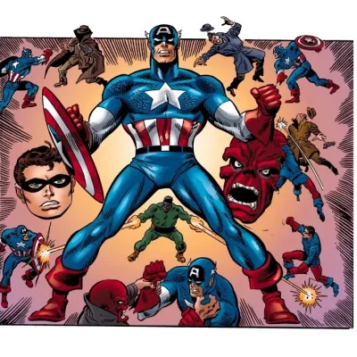 Cover art for The Secret Origin of Captain America