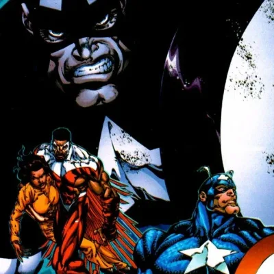 Cover art for Two Americas (Captain America & Falcon)