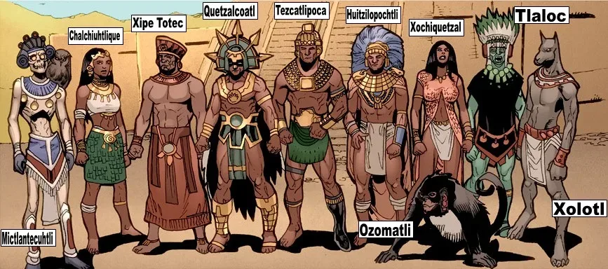 Background for Aztec Gods