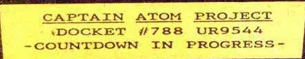 Background for Captain Atom Project