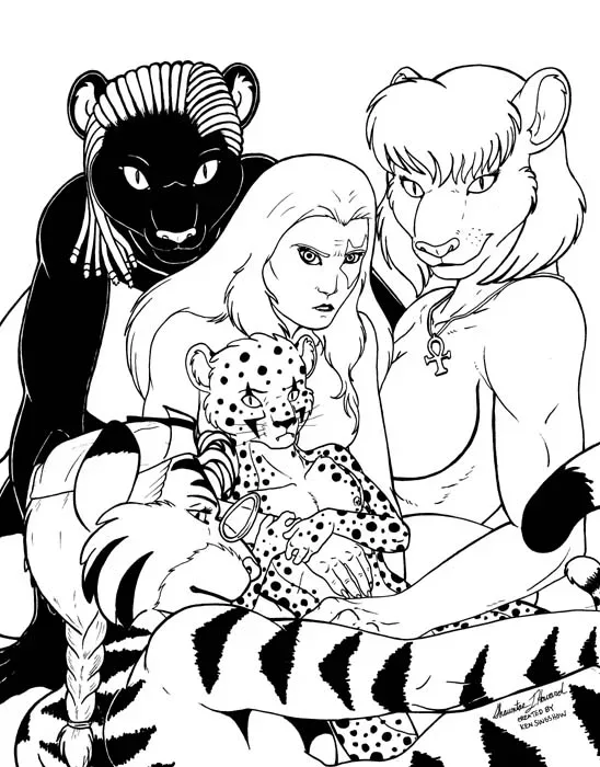 Background for Evil Cat Sisters