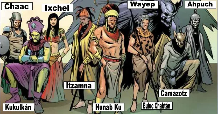 Background for Mayan Gods