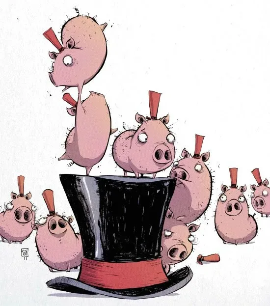 Background for Nine Tiny Piglets