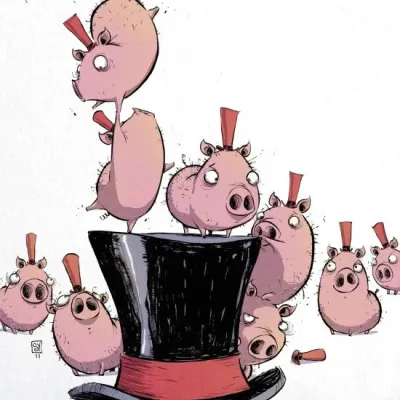 Nine Tiny Piglets