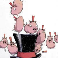 Nine Tiny Piglets