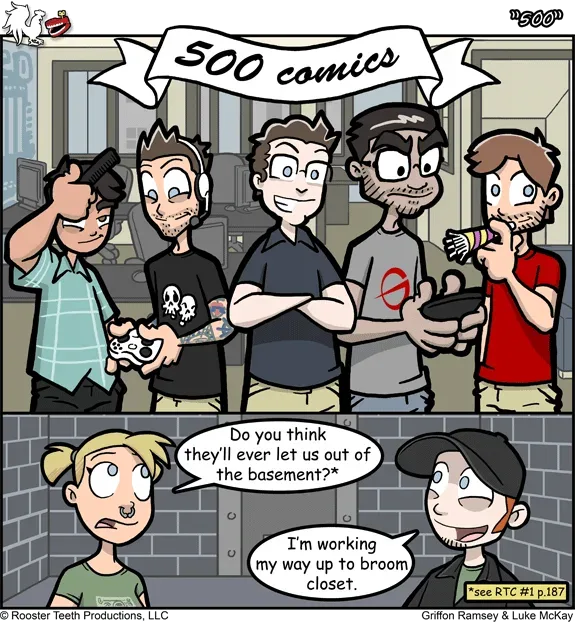 Background for Rooster Teeth Staff
