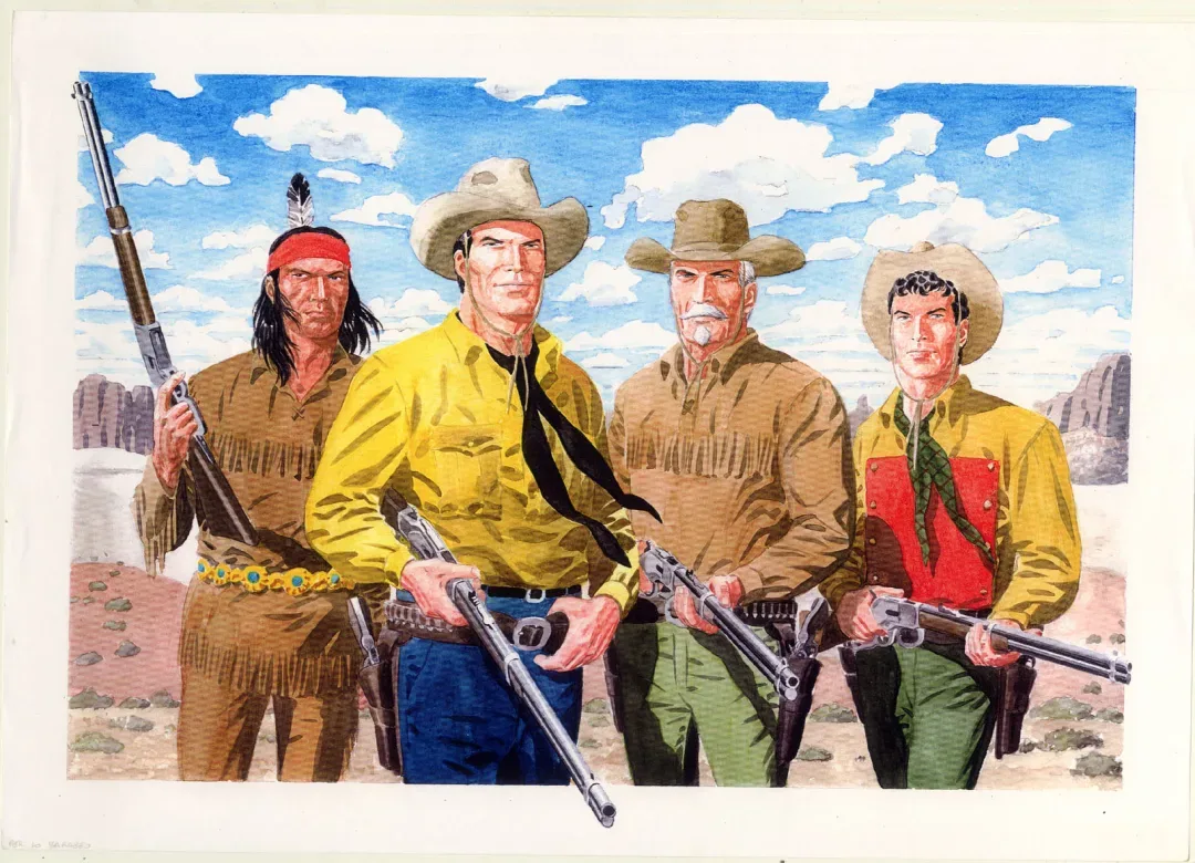 Background for Tex Willer and his Pards