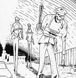 Background for The Doomed Specters of Social Terror on Stilts