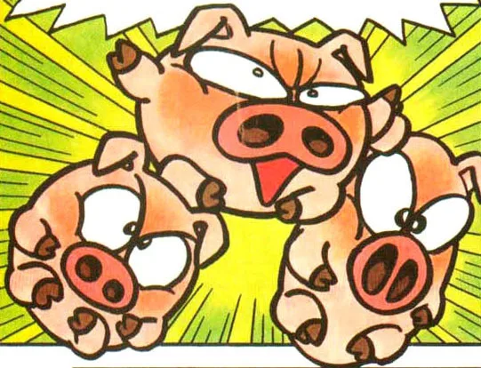Background for Three Little Pigheads