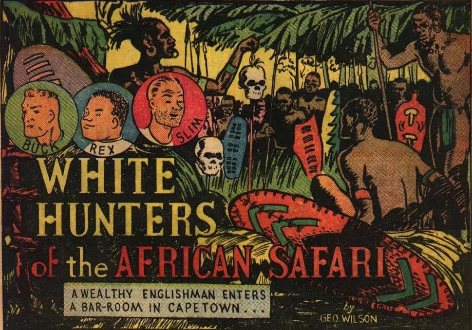 Background for White Hunters of the African Safari